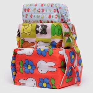 NWT BAGGU 3D Zip Pouch Set Miffy